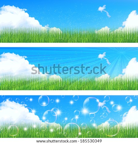 Sky grass landscape