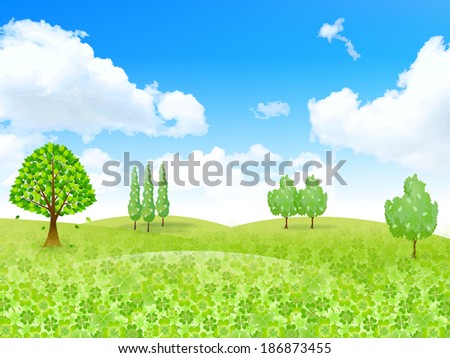 Leaf clover landscape