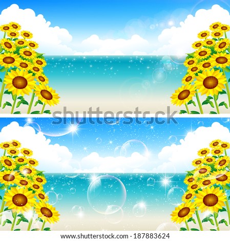 Sunflower sea landscape