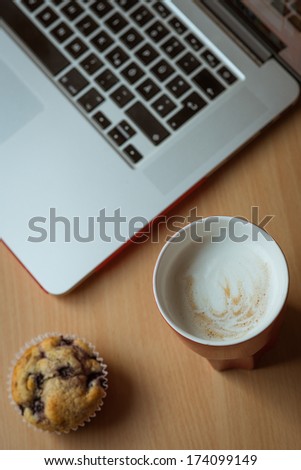 cafe and laptop