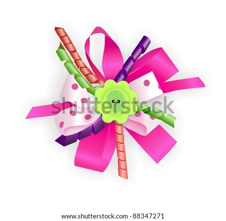 Isolated  bow for scrapbook/cheerful ribbon bow