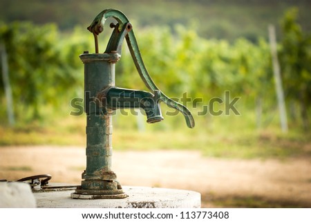 Hand water pump - retro style (old water pump)
