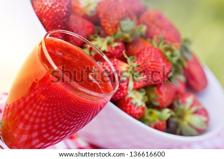 Strawberry smoothie - strawberry juice