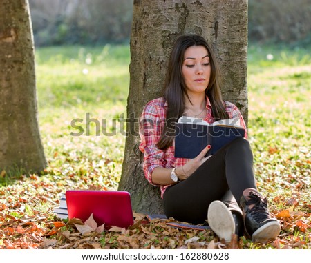 Student learns outdoors