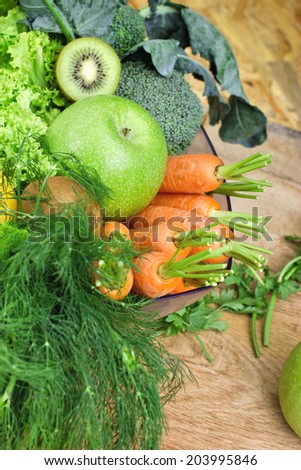 Organic fruit and vegetable