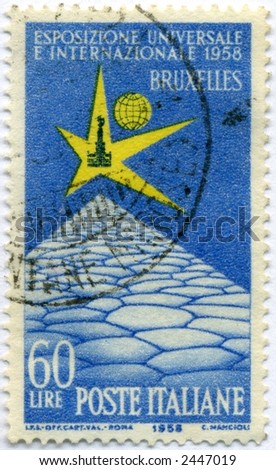Vintage Postage Stamp Italy World Ephemera