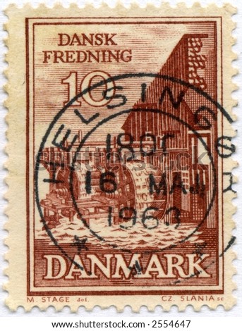 vintage postage stamp world ephemera denmark