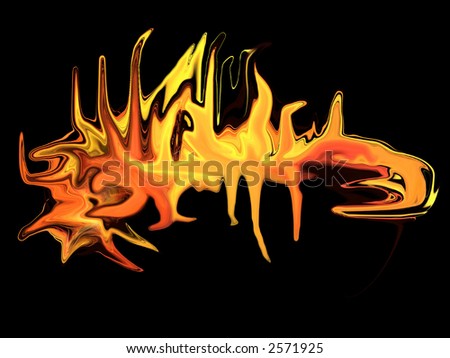 creepy fire icicle abstract design element