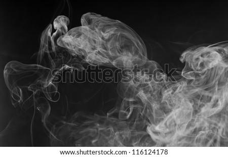 dense white smoke on a black background