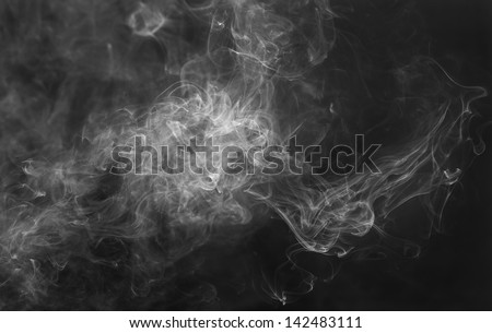 Dense smoke from a cigarette, abstract background