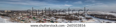 old Russian city of Elabuga and surroundings, panorama
