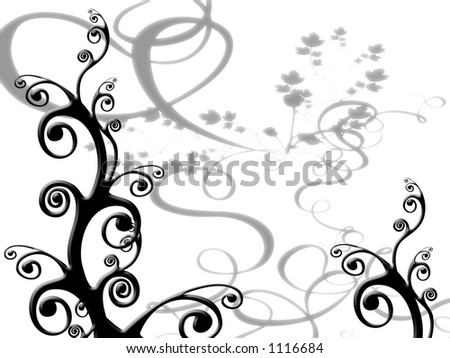 swirly tattoo. stock photo : swirly floral