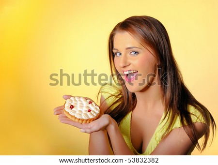 stock-photo-young-beautiful-girl-eating-small-sweet-cake-yellow-background-copy-space-53832382.jpg