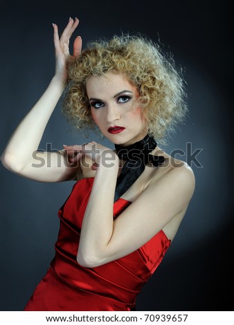 sexy cabaret showgirl fashion stage make-up