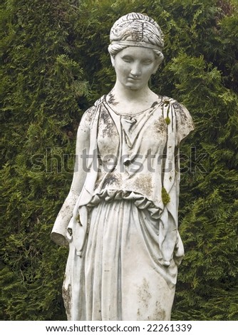 Young Woman plaster statue