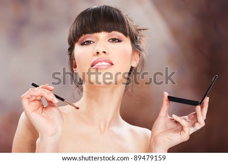 pretty woman make up with brush