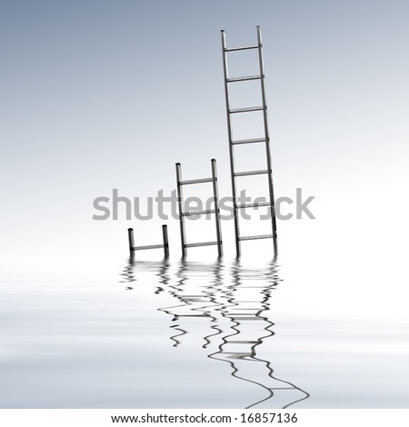 step ladders growing out ouf water