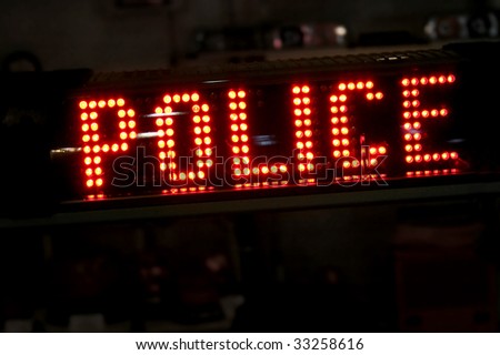 led sign police
