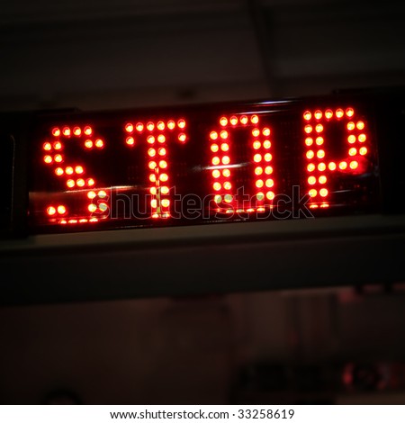 led sign stop