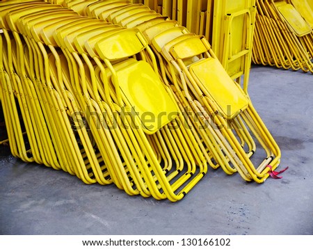 Folding chair - yellow chair
