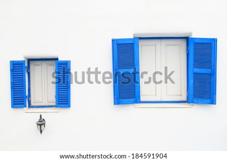 blue window,vintage window