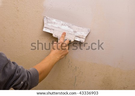 Filling walls. House repair.