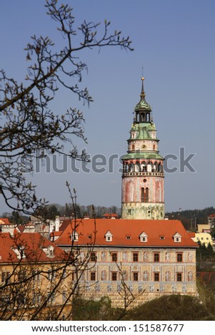 castle in Czech Krumlov belongs to UNESCO