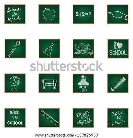 Back to school icons