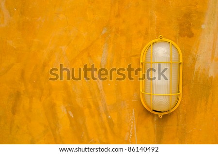 Electric Lantern Table Lamps on Electric Lamp On Old Yellow Wall Stock Photo 86140492   Shutterstock