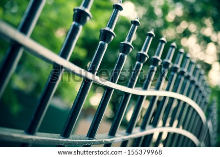 Metal fence detail. Abstract concept