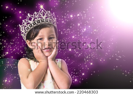 Little princess were in a corona in fantasy world