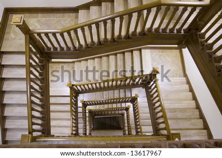 spiral staircase in the big house