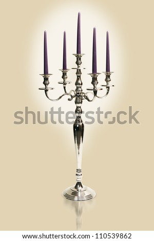 Silver candlestick holder
