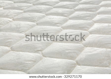 Brand new clean mattress cover surface