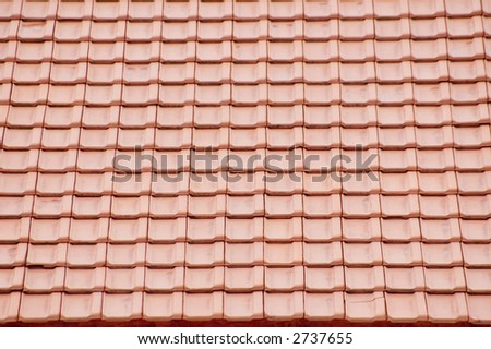 Red roof tiles, background or texture