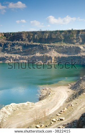 The open pit with lake
