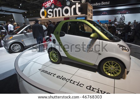 TORONTO - FEBRUARY 13: A Smart electric drive car is on display at the Smart car exhibit at the 2010 Canadian International AutoShow held in Toronto, Ontario, on February 13, 2010.