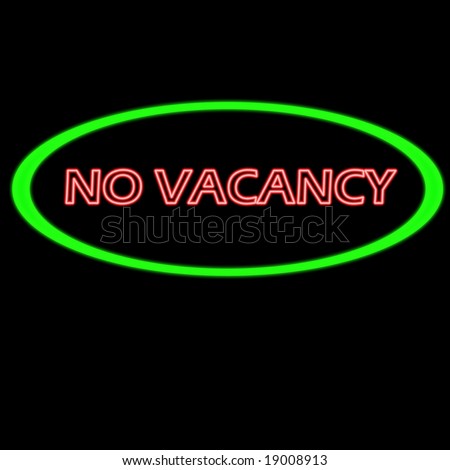 No Vacancy Sign