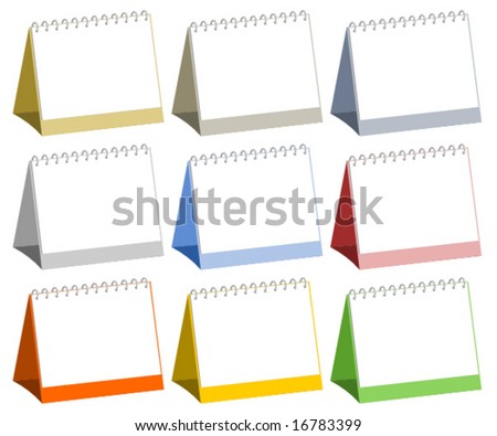 Calendars Blank on Blank Table Calendars Stock Vector 16783399   Shutterstock