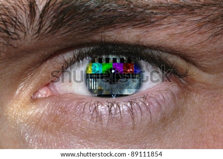 Multi colored eye (tv test pattern)
