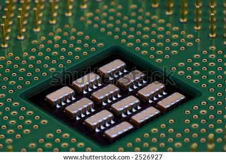 Extreme close-up of a Microchip
