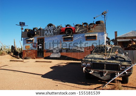 SILVERTON, AUSTRALIA - MARCH 18: Silverton is a small village at the far west of New South Wales, Australia, 25 kilometres north-west of Broken Hill. Mad Max museum, Australia - March 18, 2013
