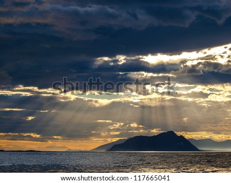 seascape norway sunset or sunrise in Norway