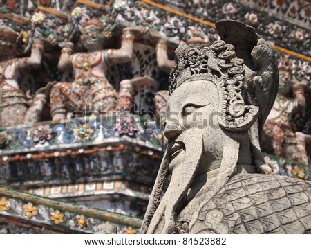Statue of demon god in Thailand