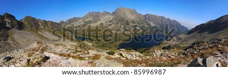 Autumn Mountain panorama in High West Tatras