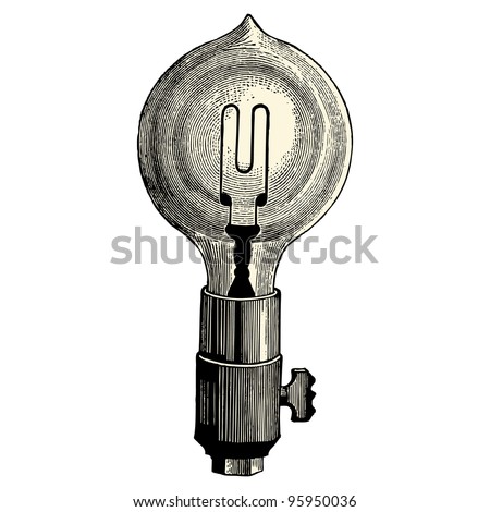 Electric light bulb Vintage engraved illustration Dictionnaire encyclopedique universel illustre By Jules Trousset 1891 Paris Electric light bulb Vintage engraved illustration Dictionnaire encyclopedique universel illustre By Jules Trousset 1891 Paris