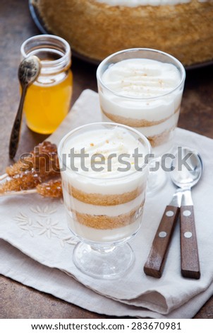 Honey and Greek yogurt dessert