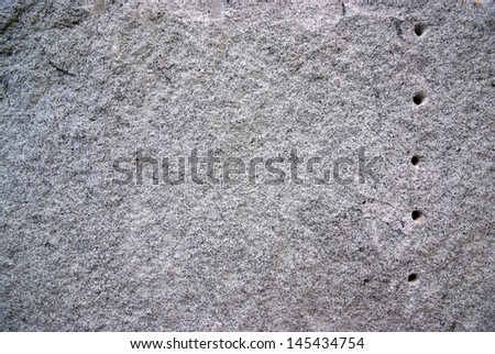Round hole on the granite.The surface of Black and white granite stone. For texture background