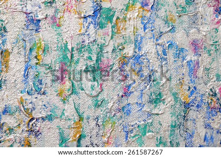 Silver texture, background of acrylic painting on canvas