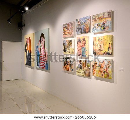 BANGKOK - NOVEMBER 28: Thai Contemporary Art Exhibition on November 28, 2014 at Hof Art Gallery, Bangkok, Thailand.
